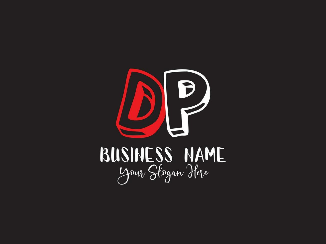 Creative Dp Pd Logo Letter Vector Icon