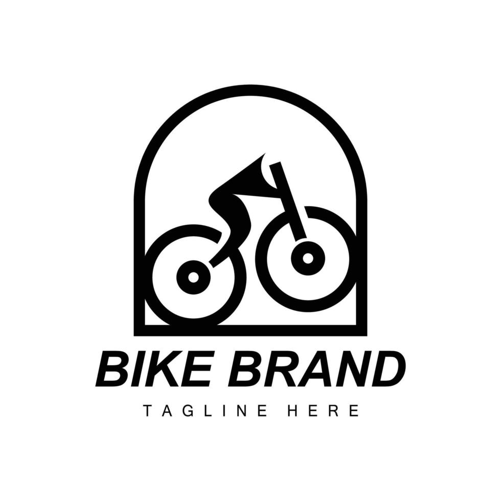 bicicleta logo, vehículo vector, bicicleta silueta icono, sencillo diseño inspiración vector