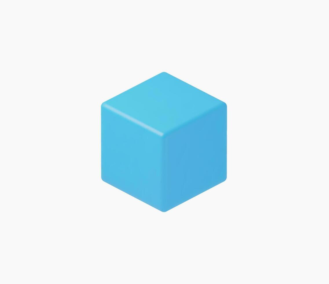 3d Realistic Cube icon vector illustration