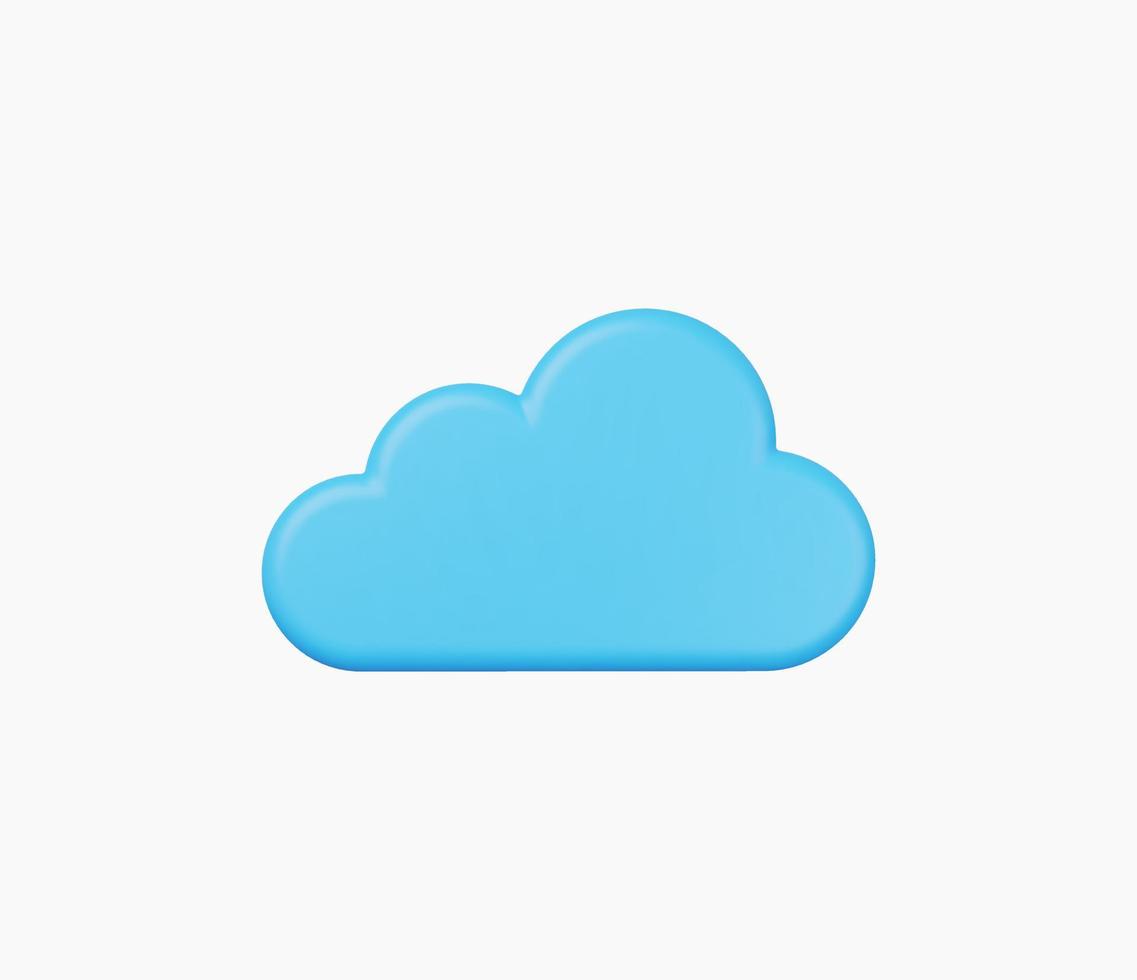 3d Realistic Cloud icon vector illustration