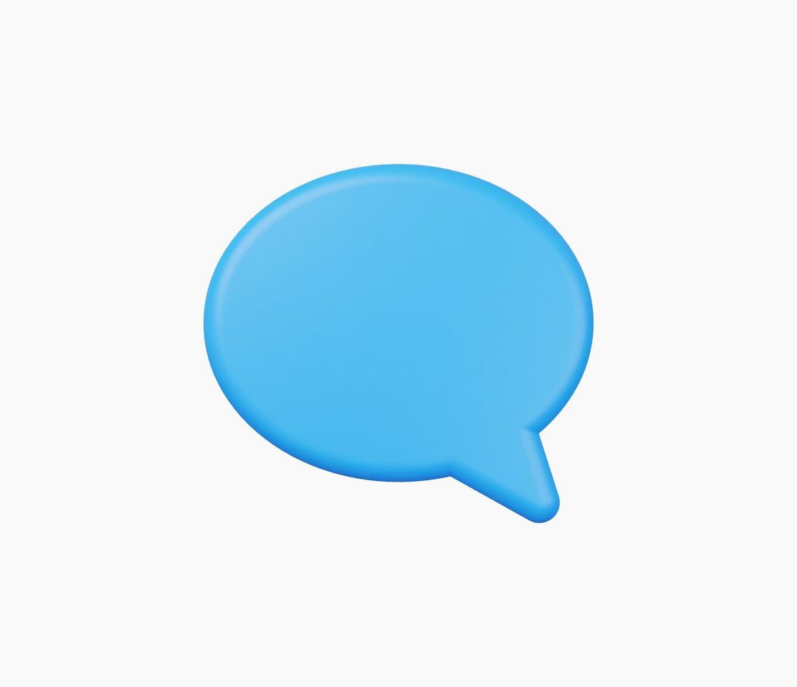 3d Realistic Chat or online message vector illustration