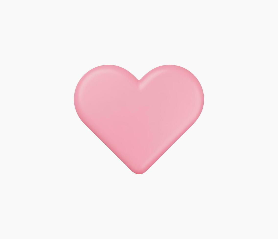 3d Realistic Heart or Love Icon vector illustrations.