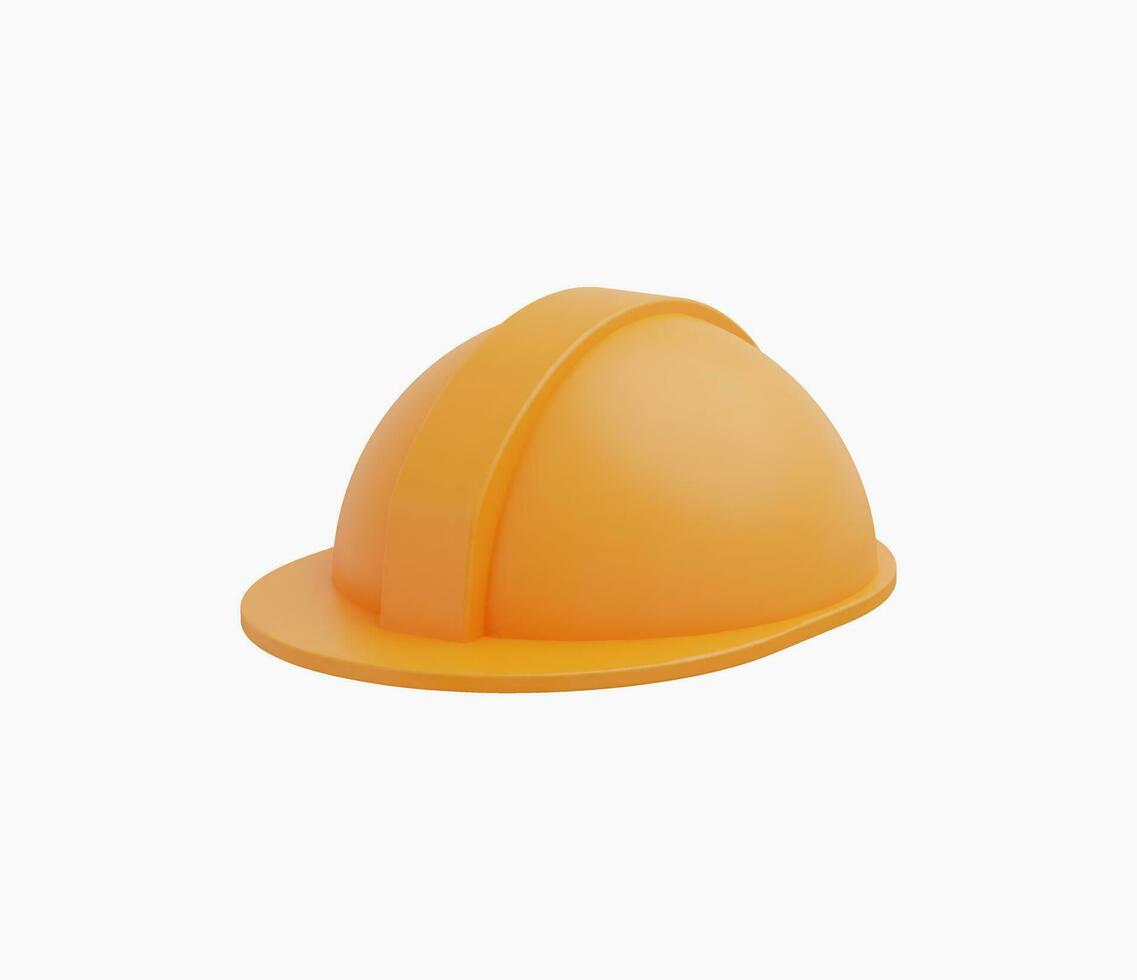 Ilustración de vector de casco de construcción realista 3d.