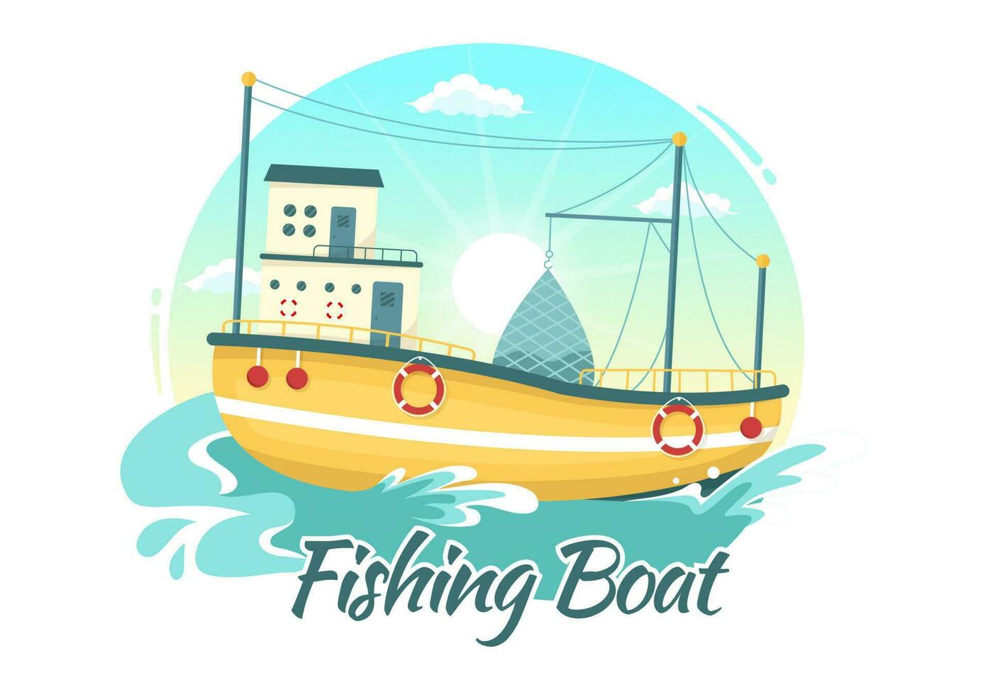Fishing Boat Illustration with Fishermen Hunting Fish Using Ship for Web  Banner or Landing Page in Flat Cartoon Hand Drawn Vector Templates 20649138  Vector Art at Vecteezy