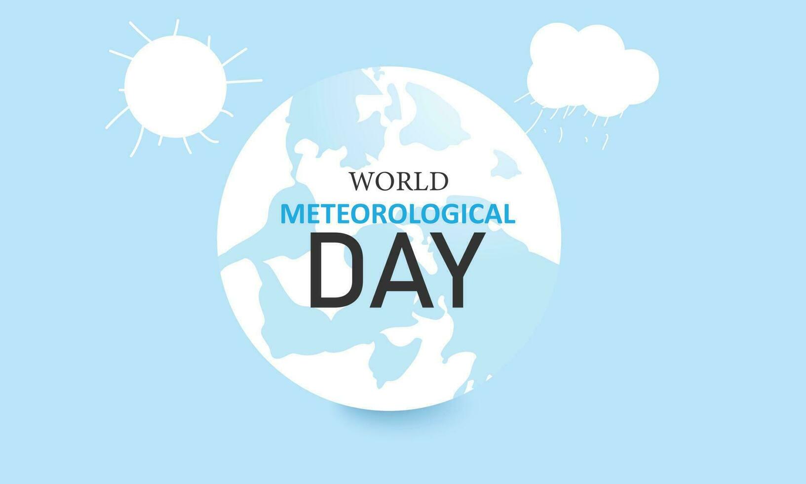 world meteorological day. for greeting card, poster, banner, template vector