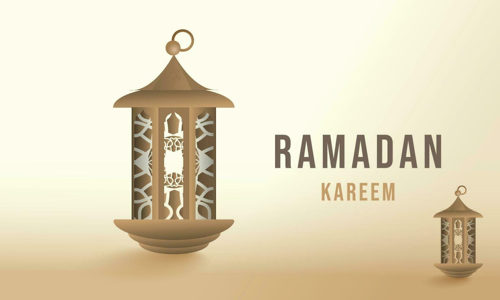 Ramadán kareem saludo. islámico diseño, oro color, tarjeta, Ramadán antecedentes vector