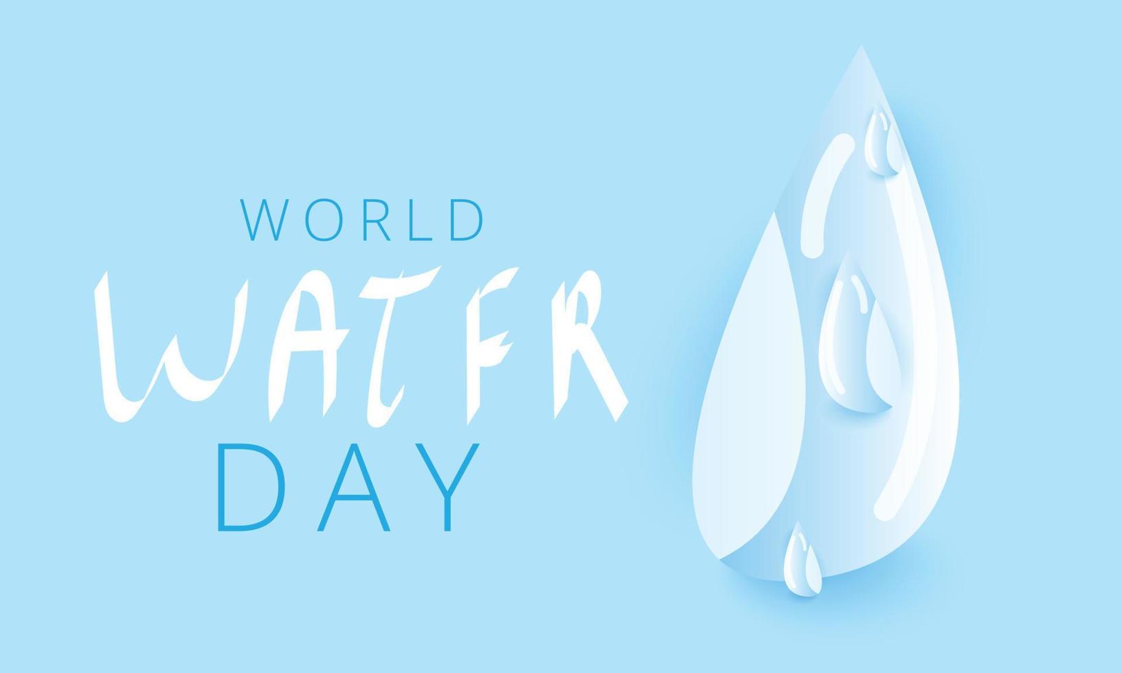 World water day. for greeting card, poster, banner, template vector