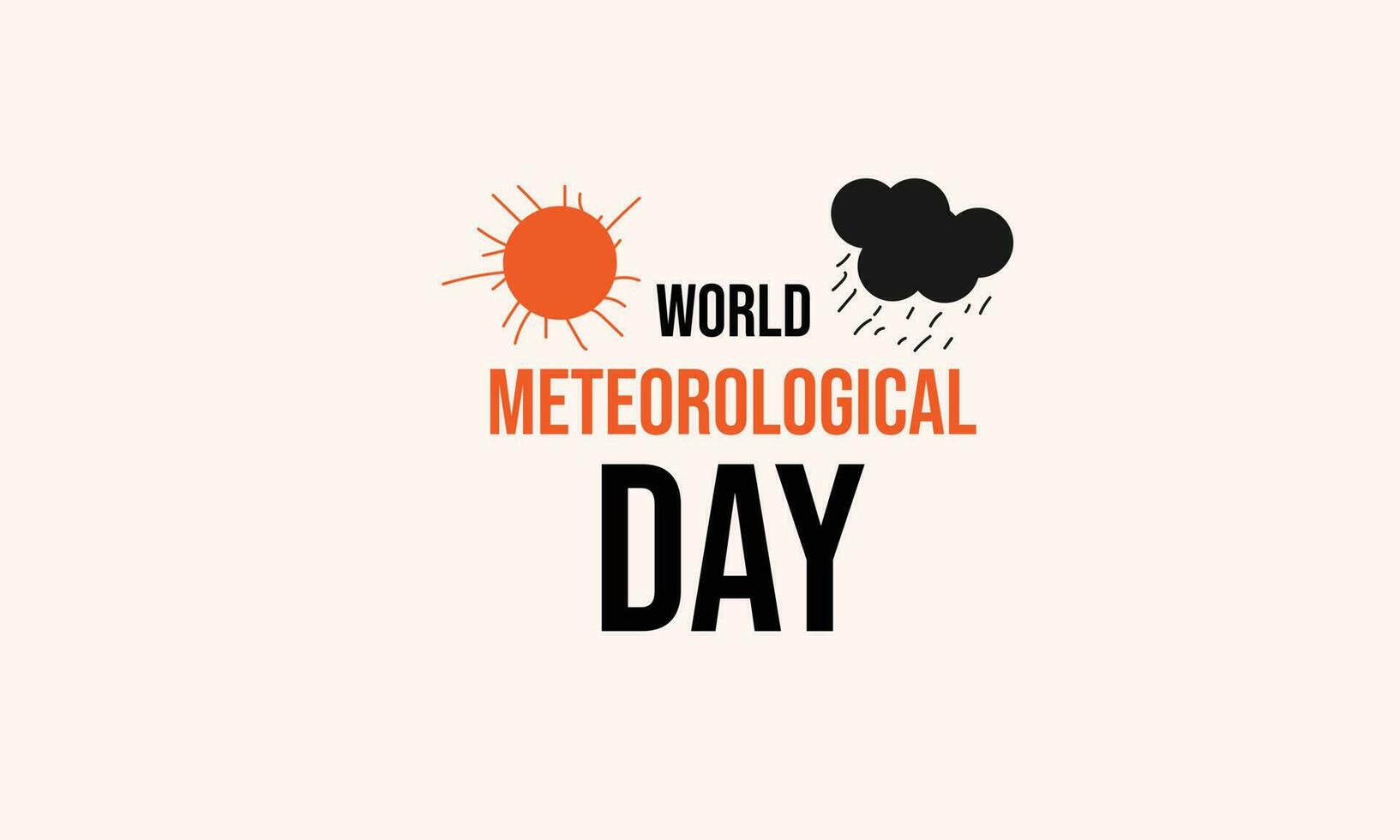 world meteorological day. for greeting card, poster, banner, template vector