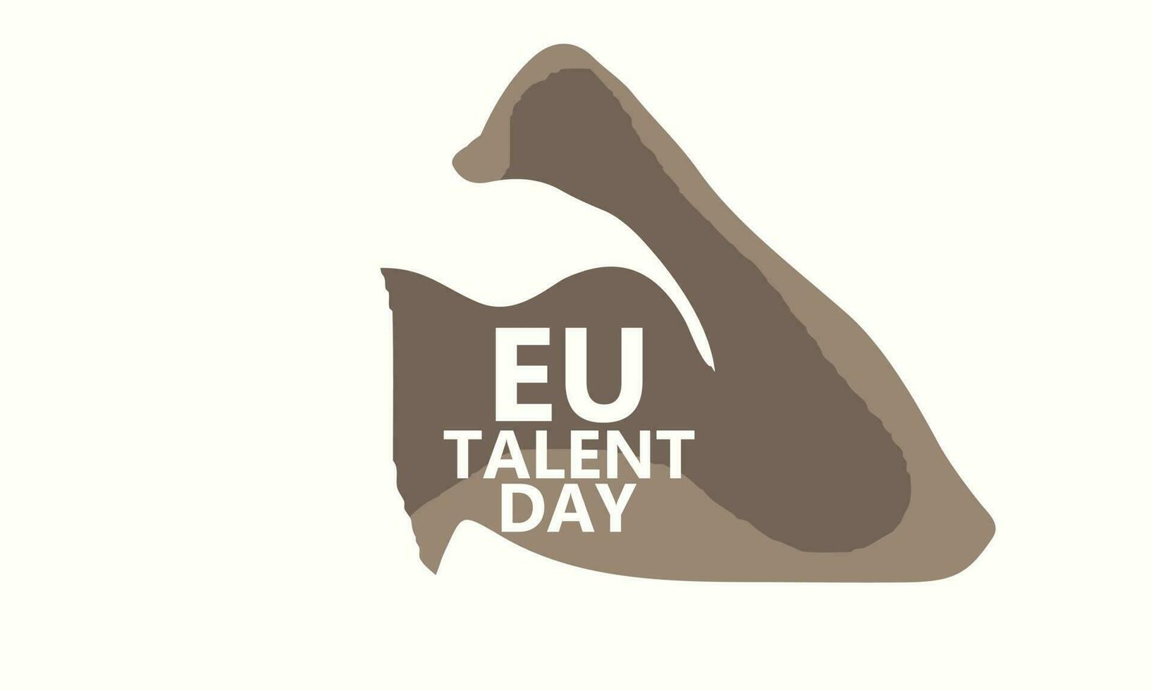 Eu Talent Day.  Template for background, banner, card, poster vector