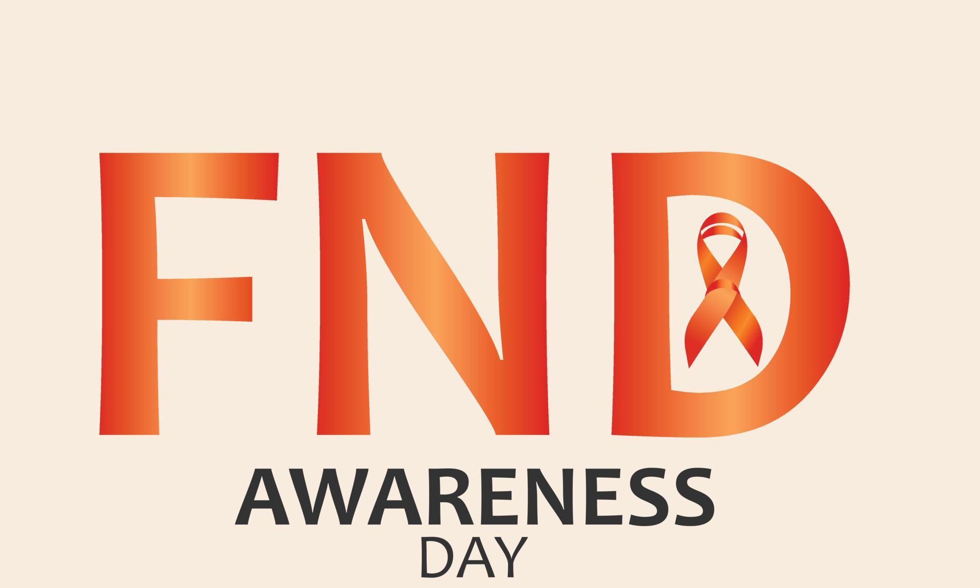 FND Awareness Day. Template for background, banner, card, poster