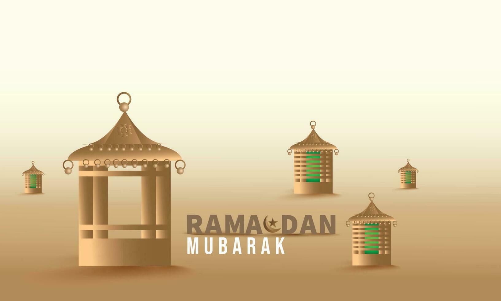 Ramadan Kareem greeting. islamic design, gold color,card, ramadan background vector