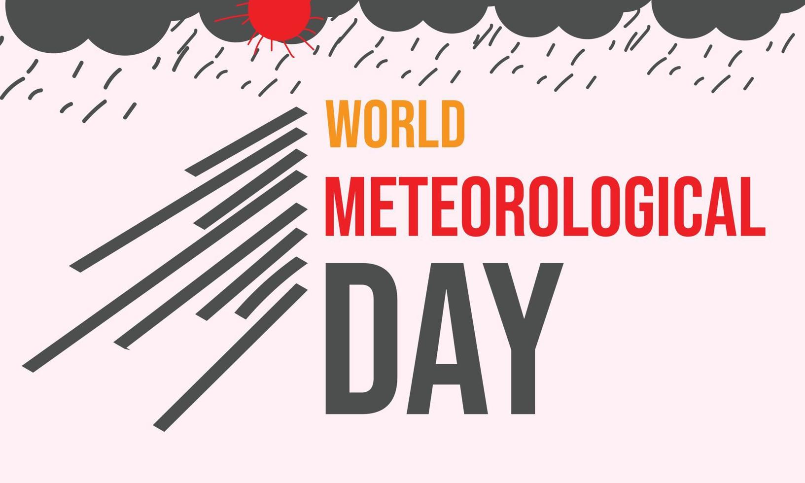 world meteorological day. for greeting card, poster, banner, template vector