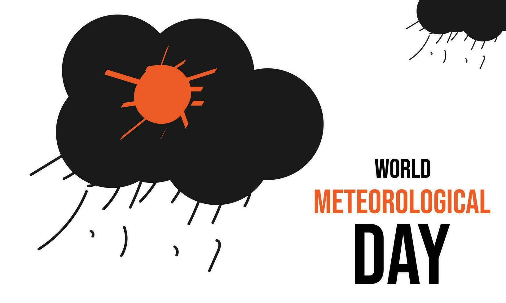 world meteorological day. for greeting card, poster, banner, template vector