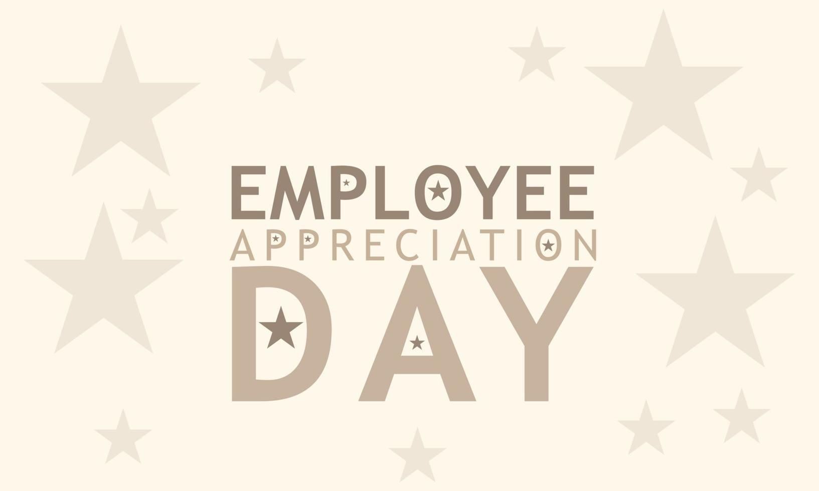 Employee Appreciation Day. Template for background, banner, card, poster vector