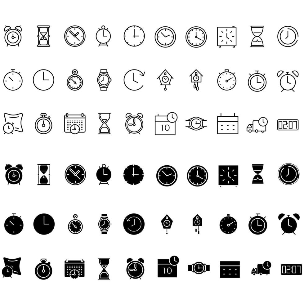 Time icon vector set. clock illustration sign collection. watch symbol.Time icon vector set. clock illustration sign collection. watch symbol.