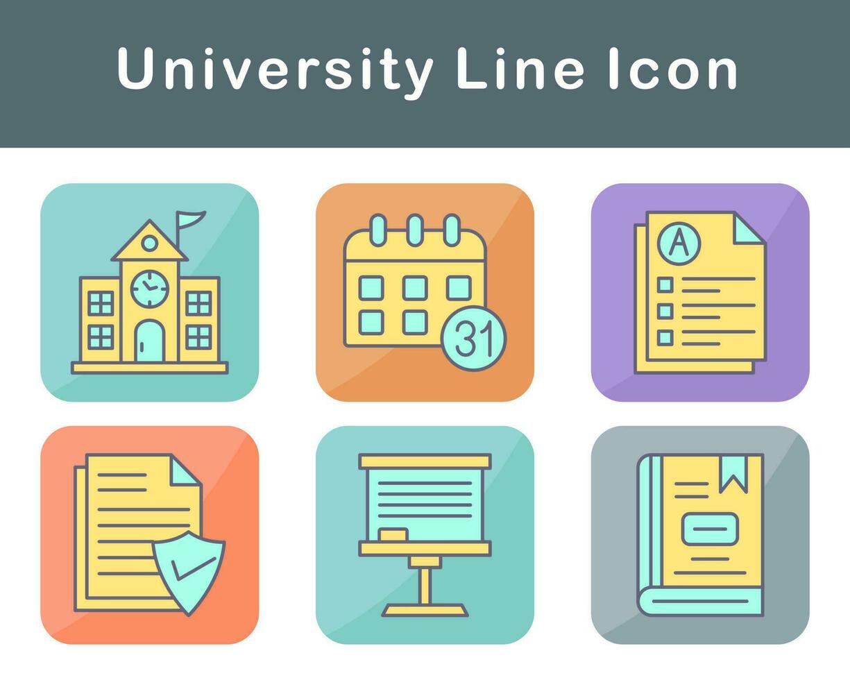 university Vector Icon Set