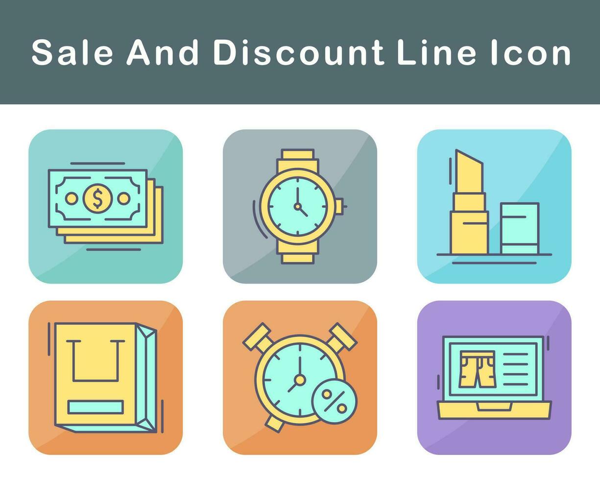 Sale And Discount Vector Icon Set