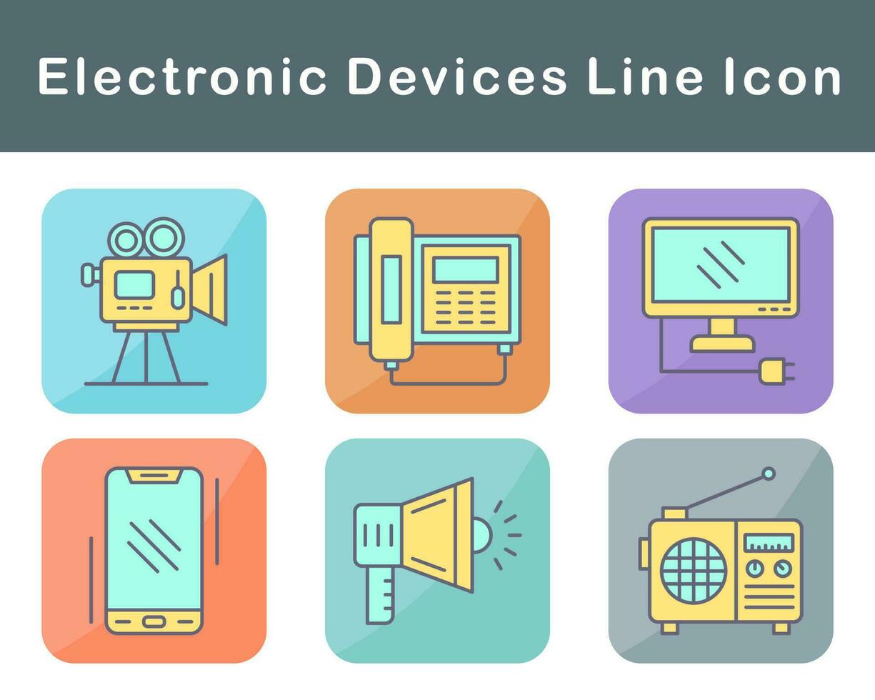 electrónico dispositivos vector icono conjunto