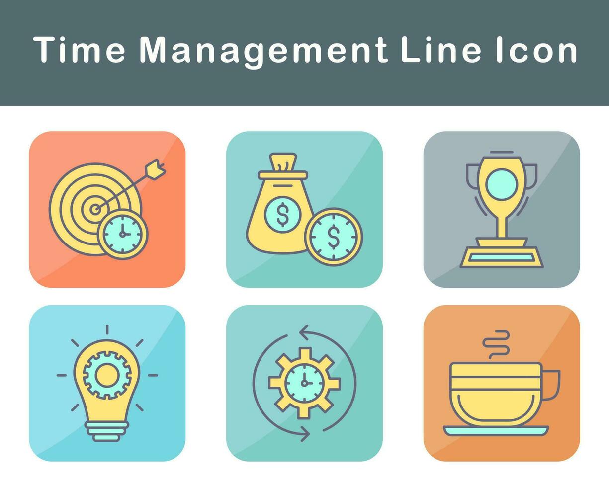 Time Management Vector Icon Set