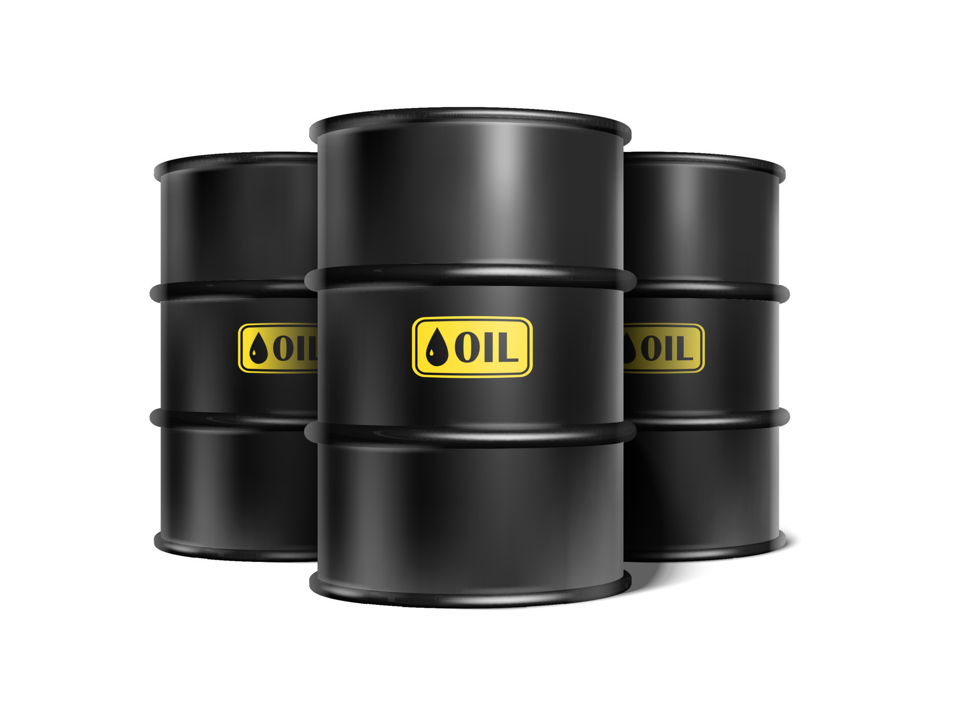 3d realistic vector illustration. Black oil barrels. 20650033 Vector