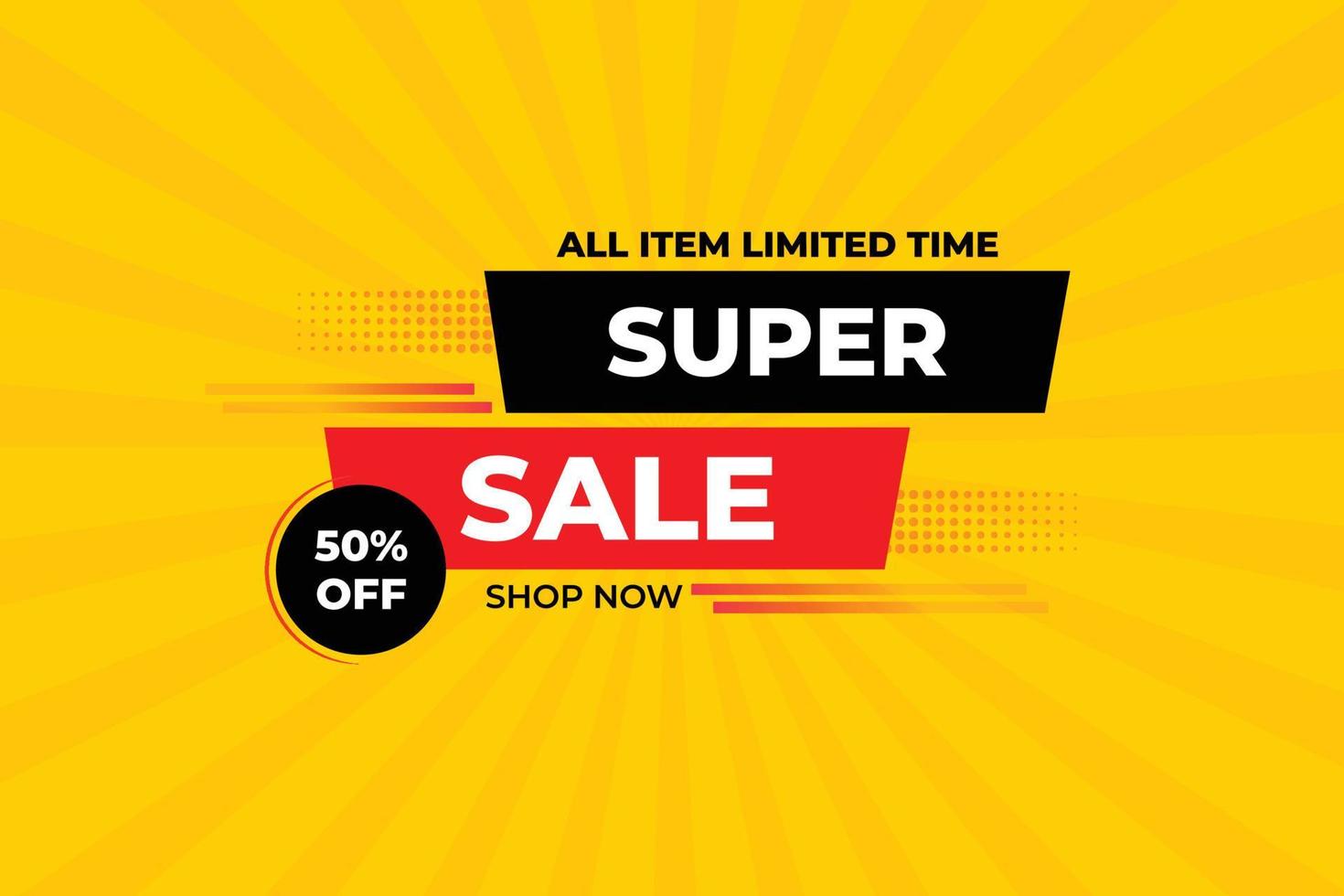 Super sale banner for business promotion vector