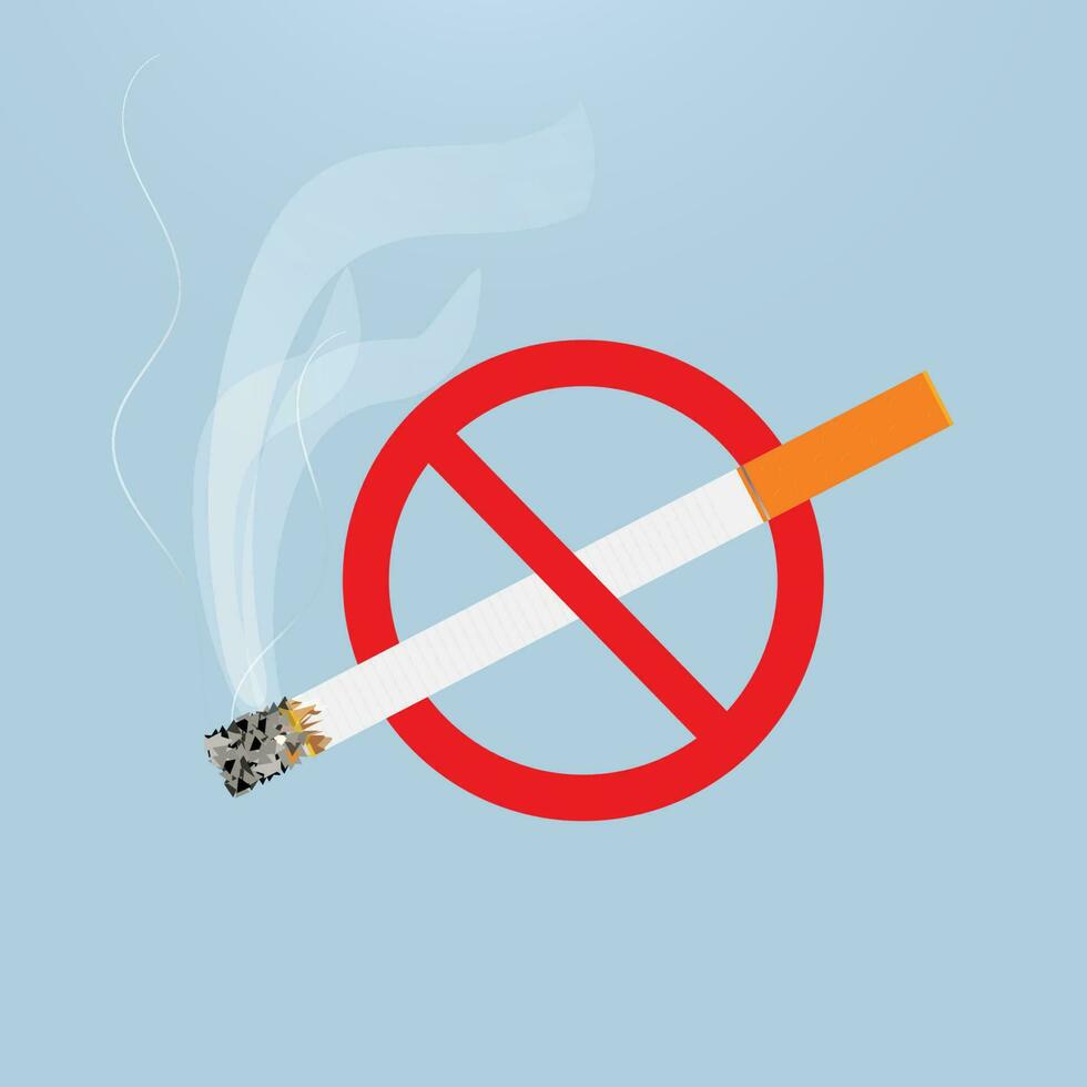 Dangers of smoking vector illustration