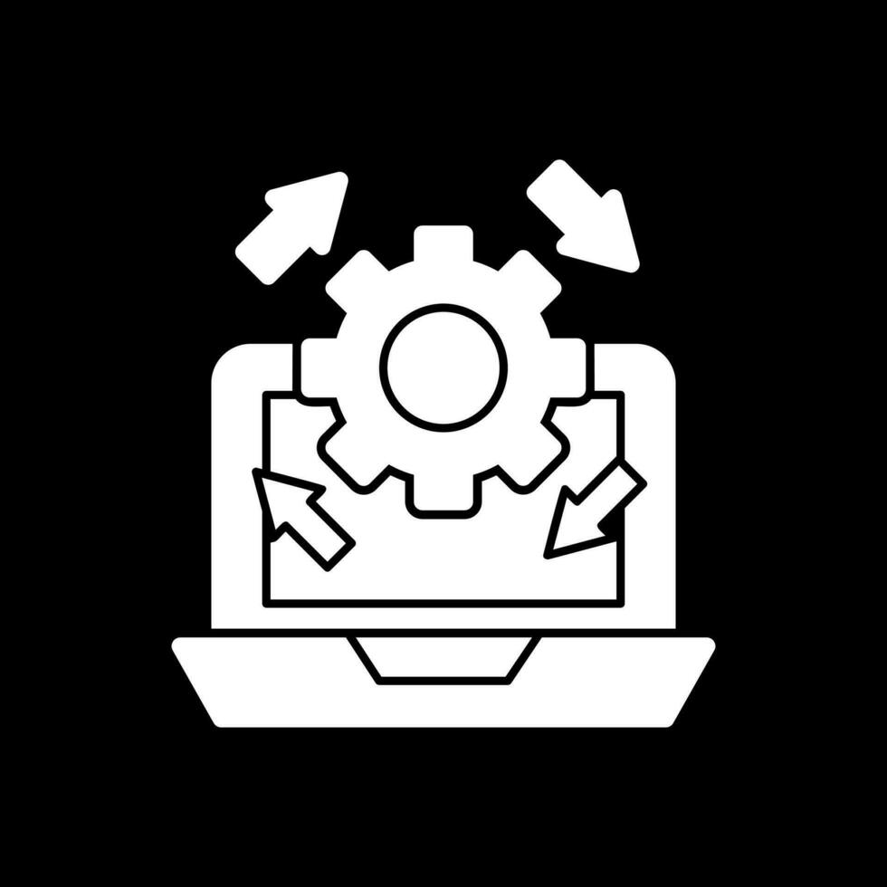 Upgrade Laptop Vector Icon Design