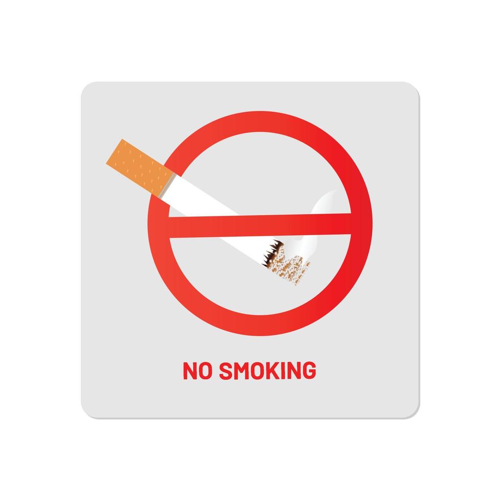 No de fumar icono vector ilustración.