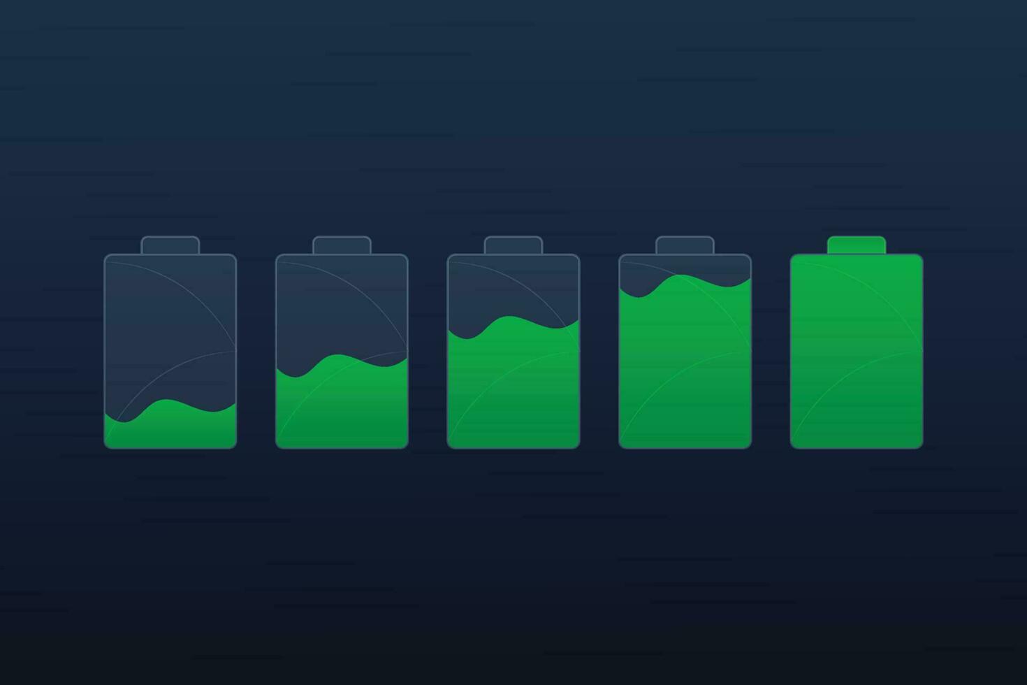 Illustration vector of the battery charge level.
