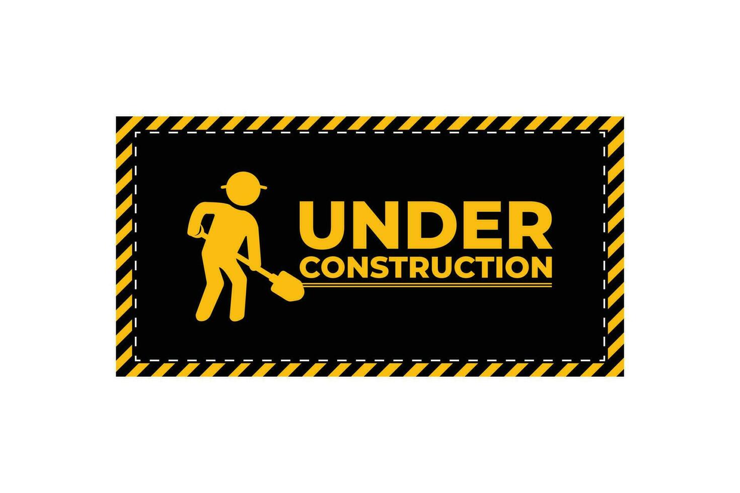Under construction industrial background in yellow black stripes vector illustration