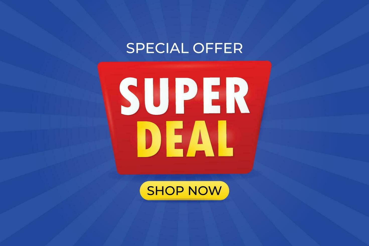 Special offer super deal banner template design. vector