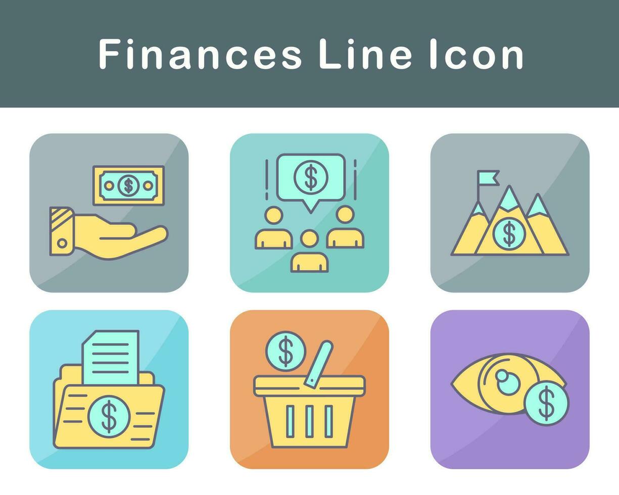 finanzas vector icono conjunto