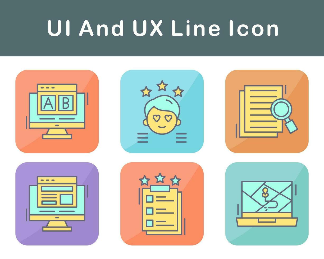 UI And UX Vector Icon Set