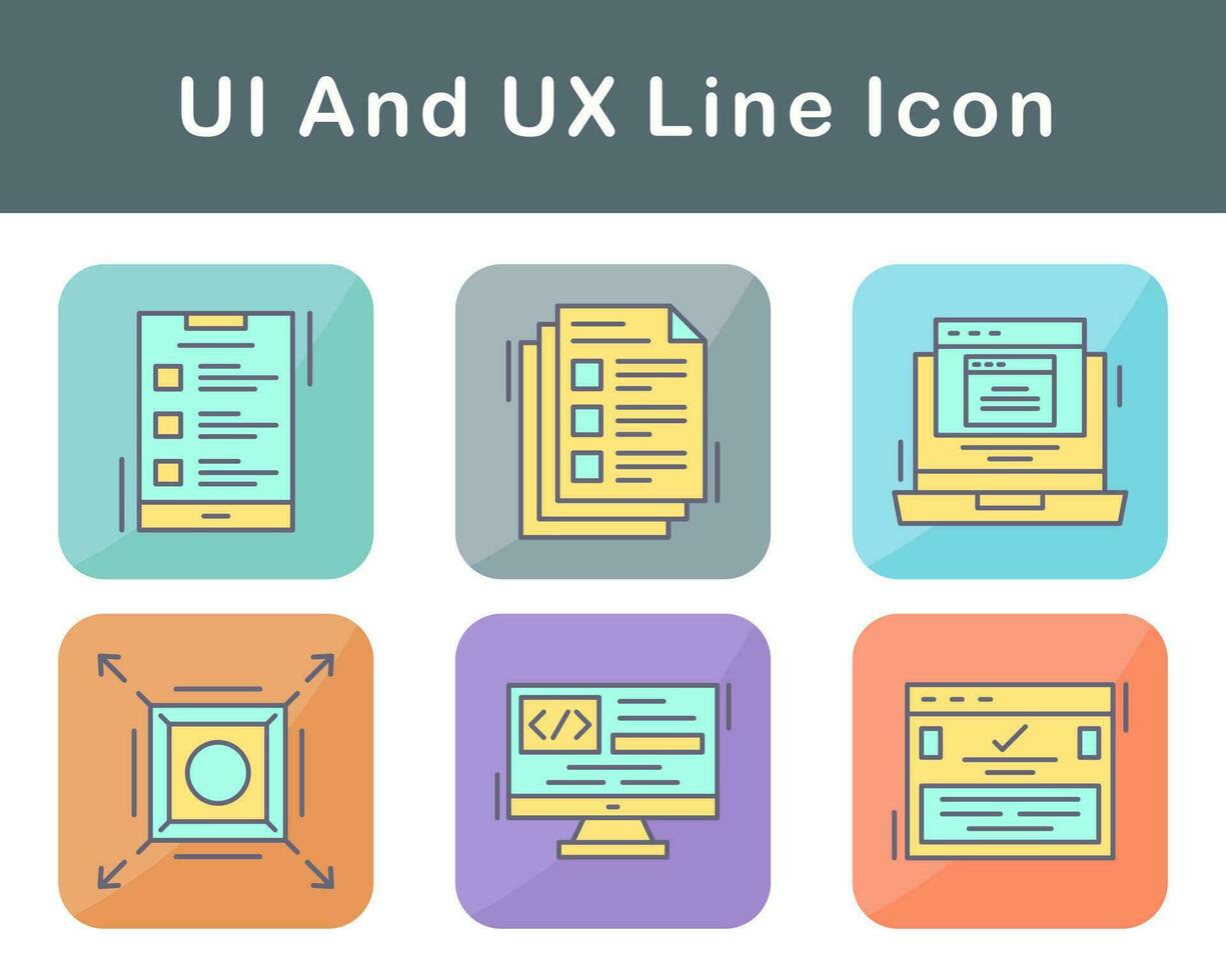 UI And UX Vector Icon Set