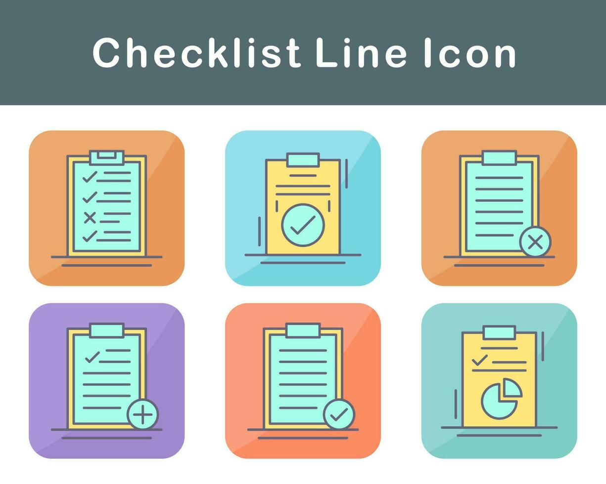 Checklist Vector Icon Set