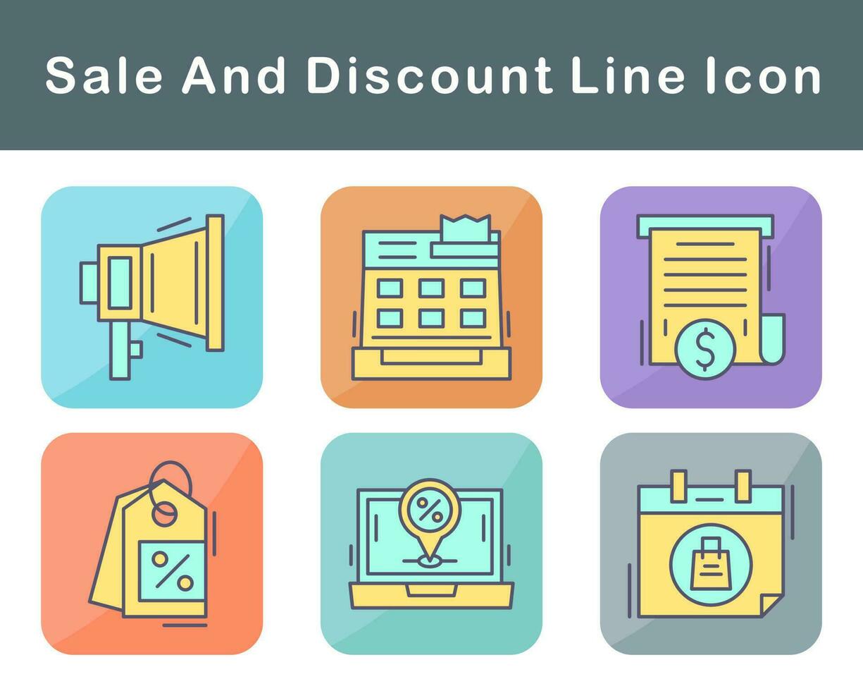 Sale And Discount Vector Icon Set