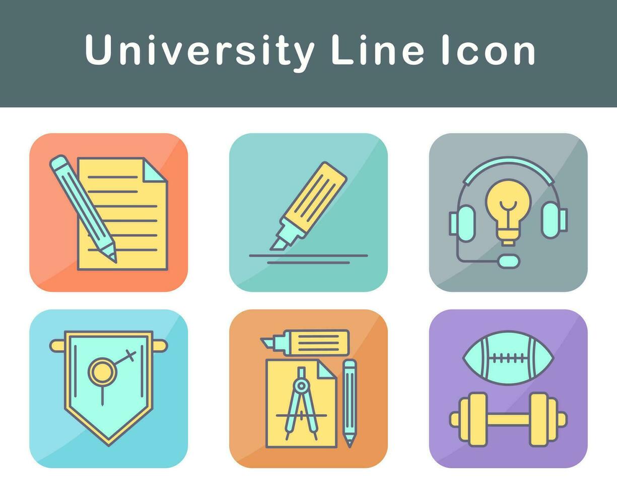university Vector Icon Set