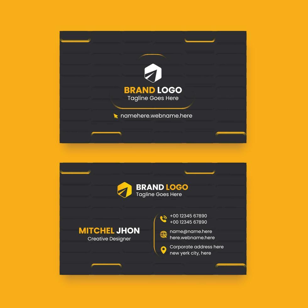 Creative concept modern horizontal business card template vector