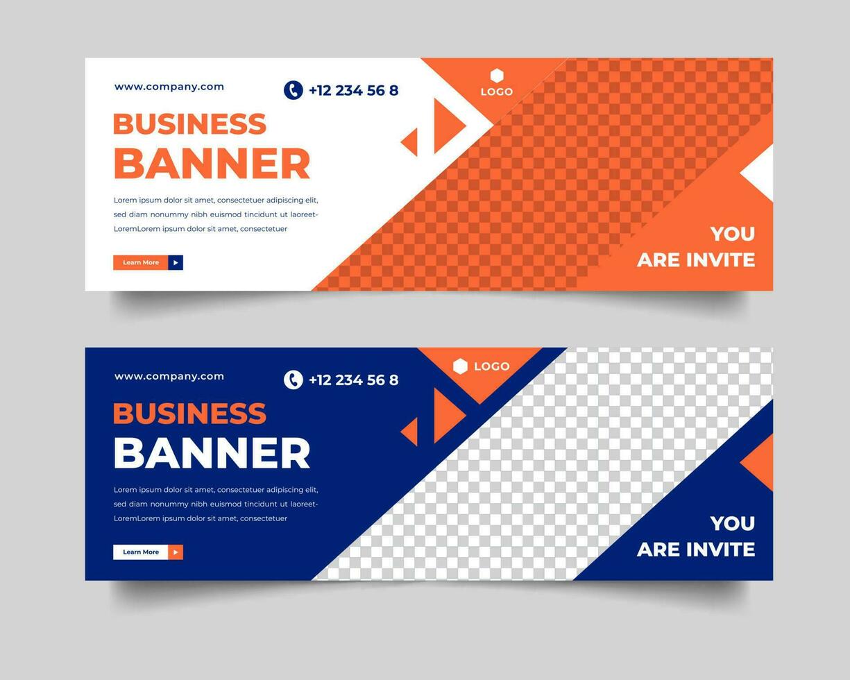 Modern business banner vector template