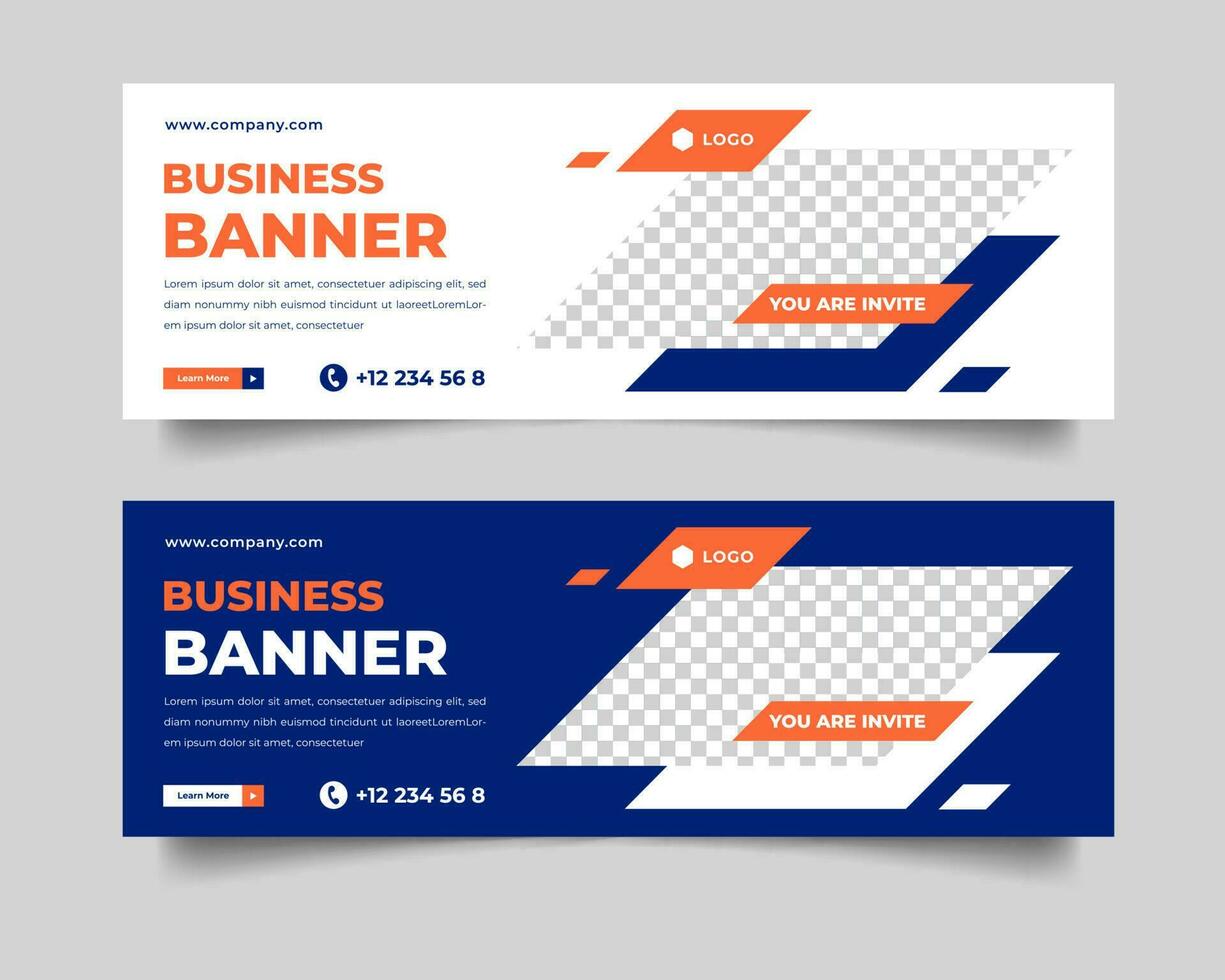 Modern business banner vector template