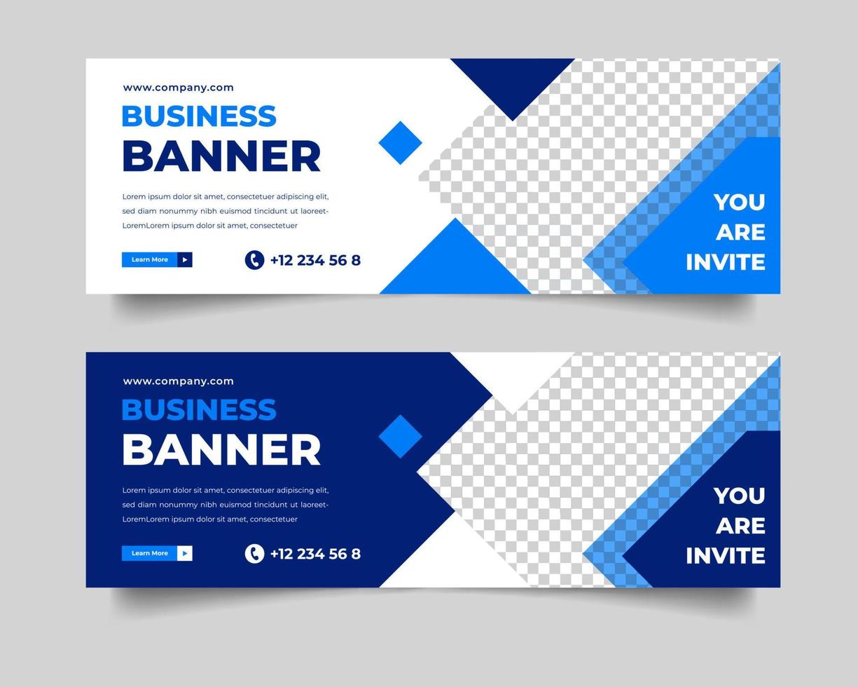 Modern business banner vector template