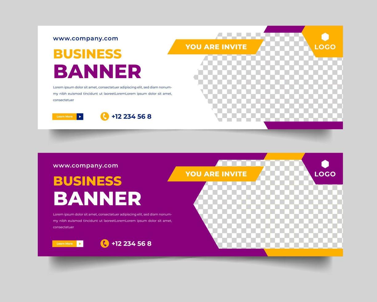 Modern business banner vector template