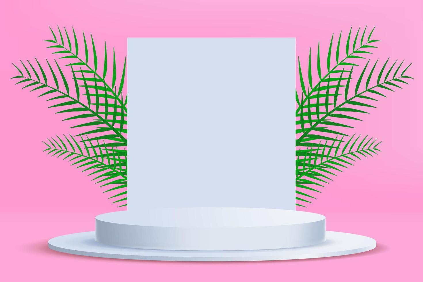 3d realistic render scene with product podium display Vector illustration