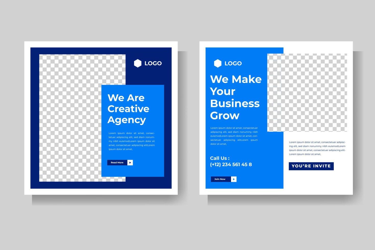 Modern business social media vector template
