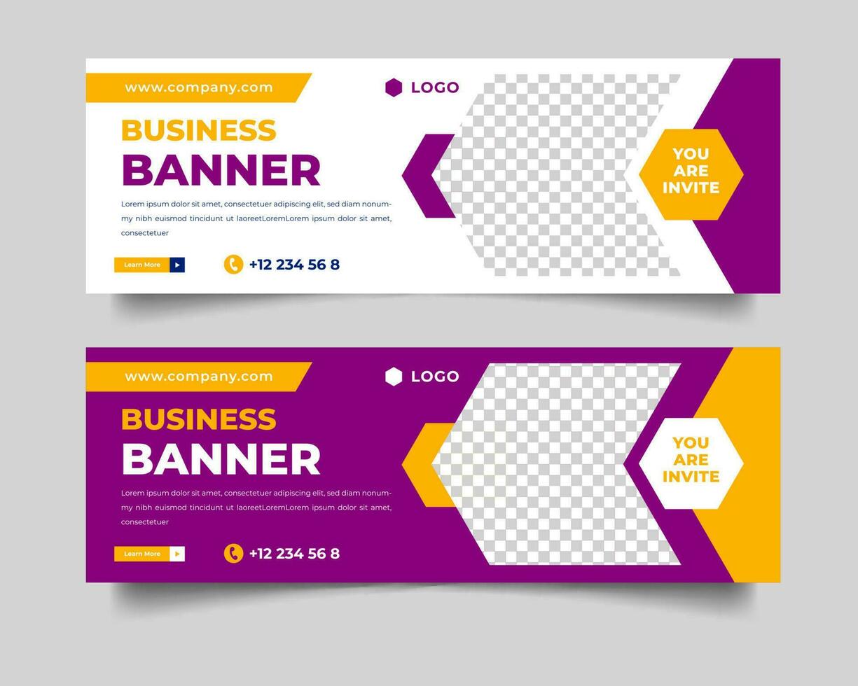 Modern business banner vector template