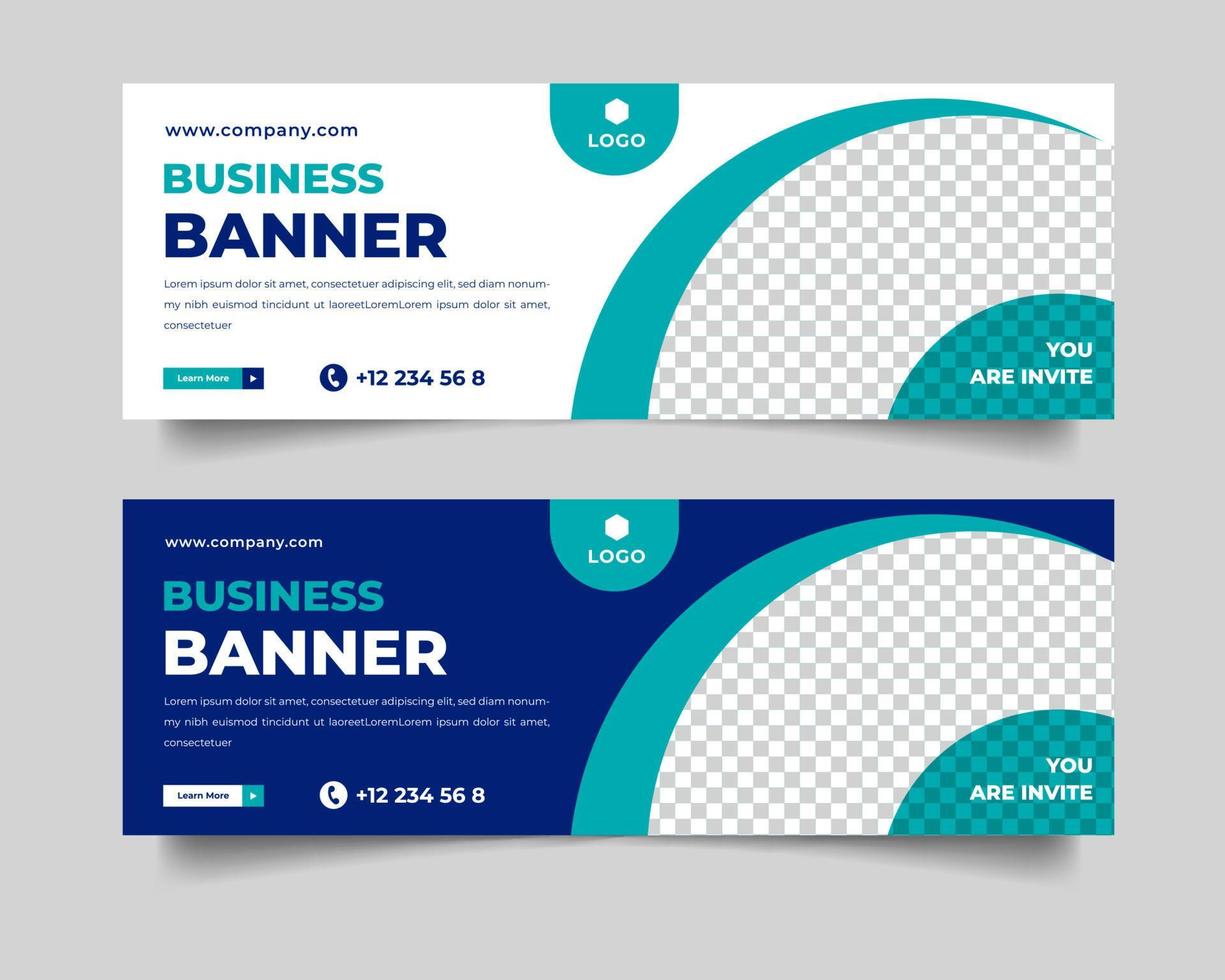 Modern business banner vector template