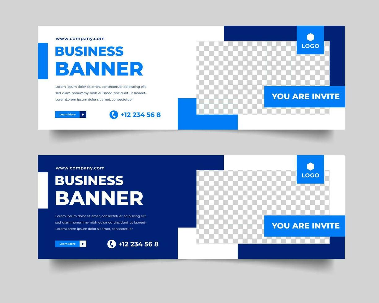 Modern business banner vector template