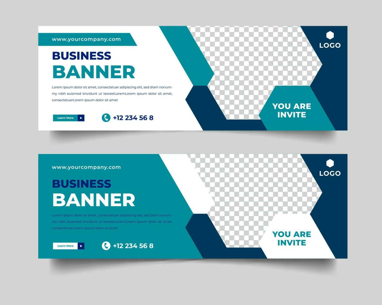 Modern business banner vector template