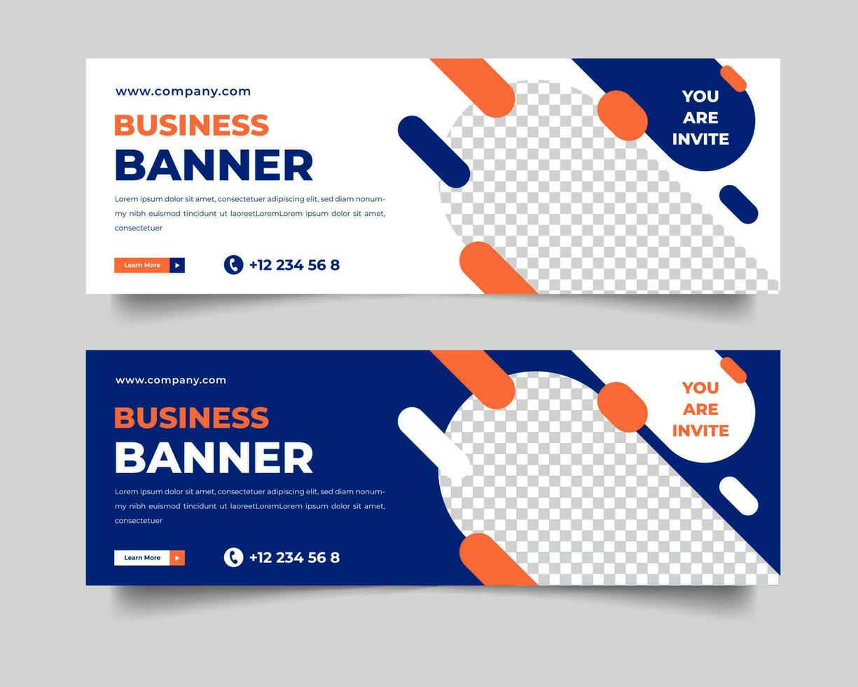 Modern business banner vector template