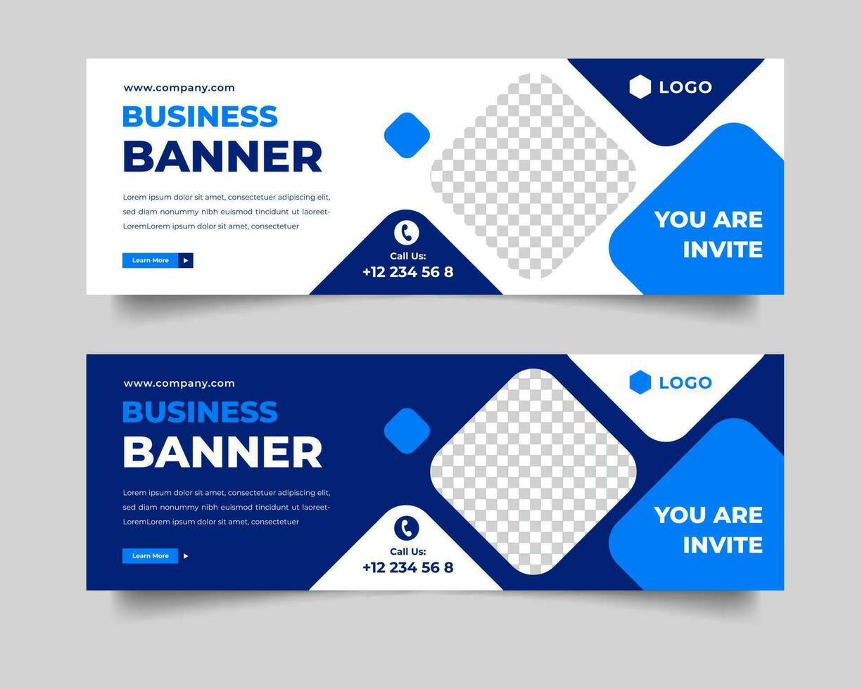 Modern business banner vector template